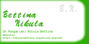 bettina nikula business card